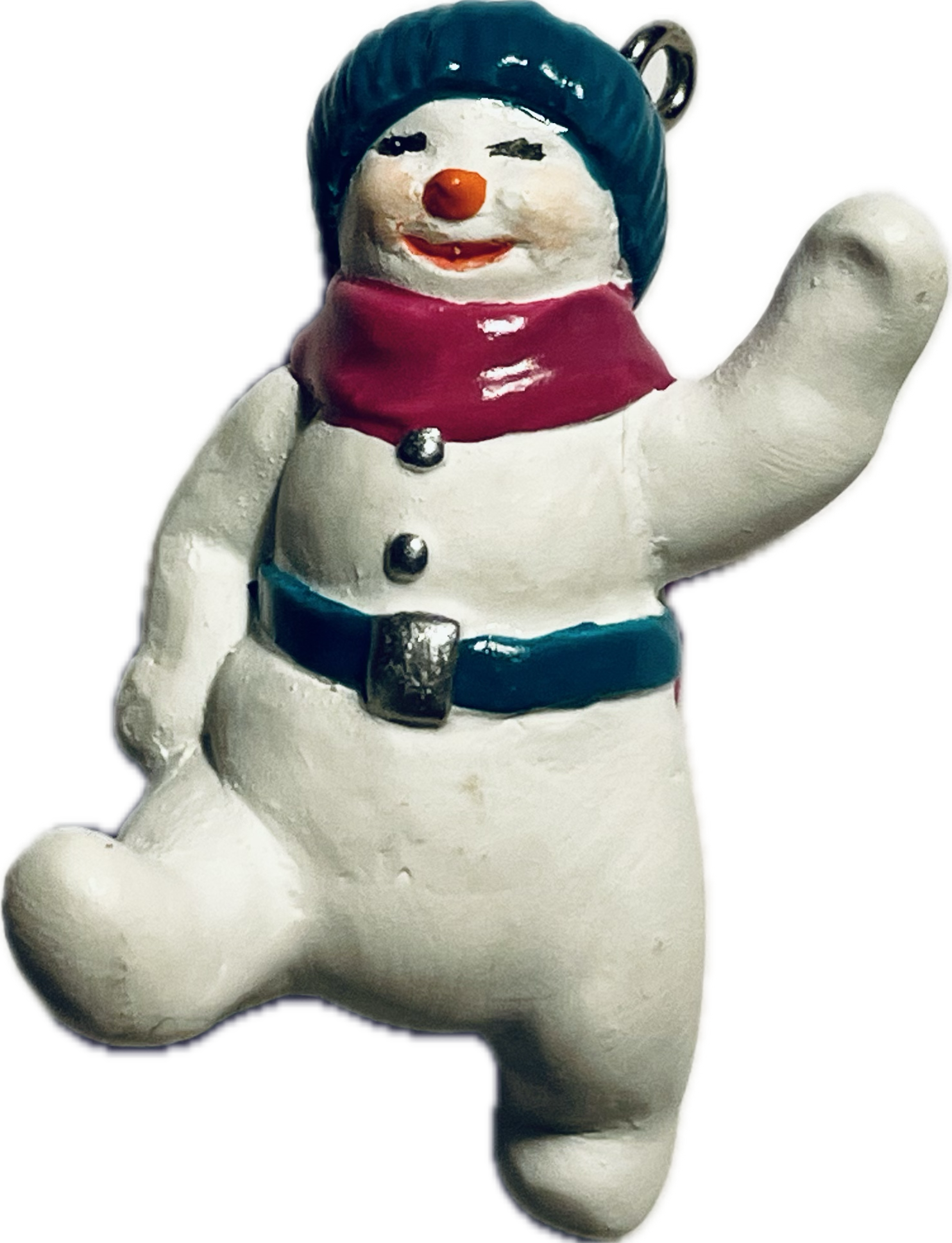 2000 Treasure Tree, SNOWMAN W/ SCARF & HAT Miniature Ornament *No Box